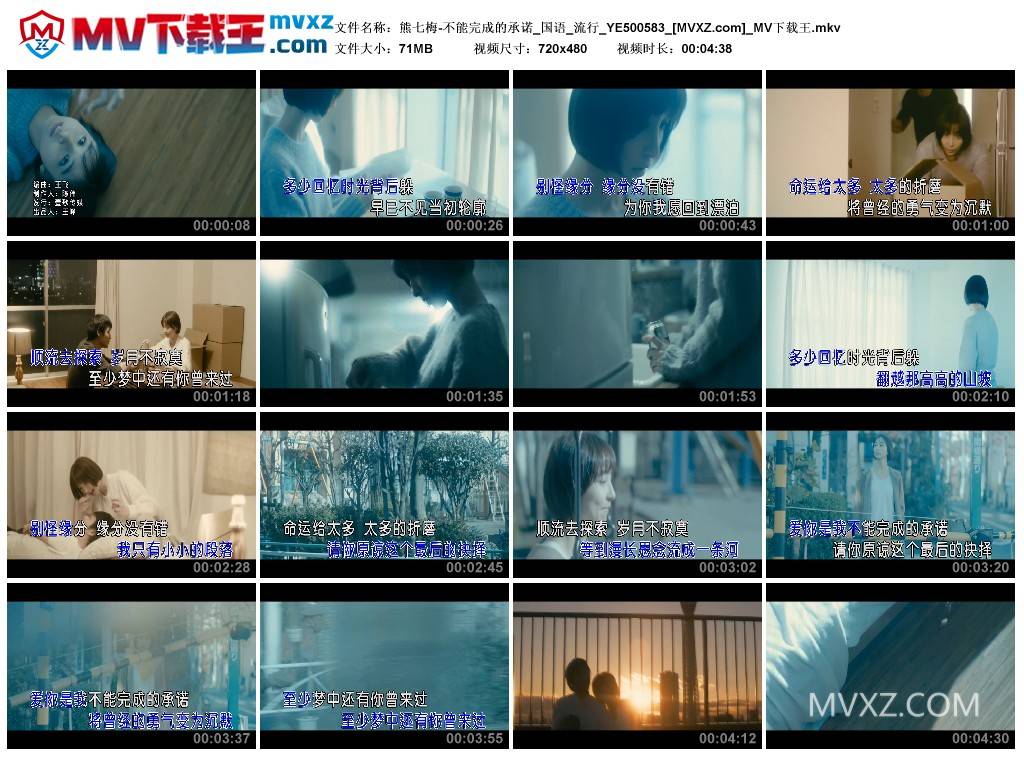 熊七梅-不能完成的承诺_国语_流行_YE500583